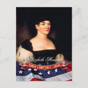 Cartão Postal Elizabeth Monroe, Primeira-dama dos EUA