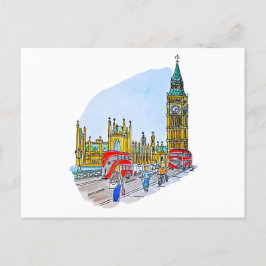 Cartão Postal Elizabeth Tower, também conhecido como Big Ben