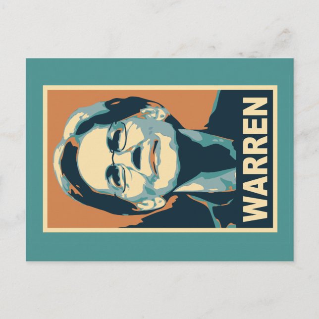 Cartão Postal elizabeth Warren (Frente)