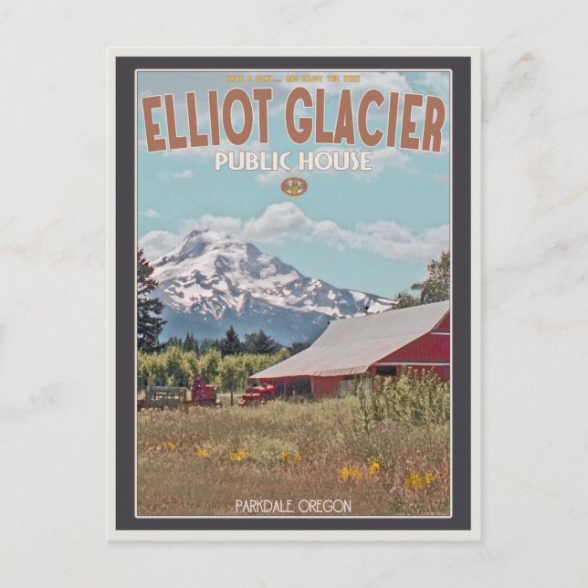 Cartão Postal Elliot Glacier - Casa Pública (Frente)