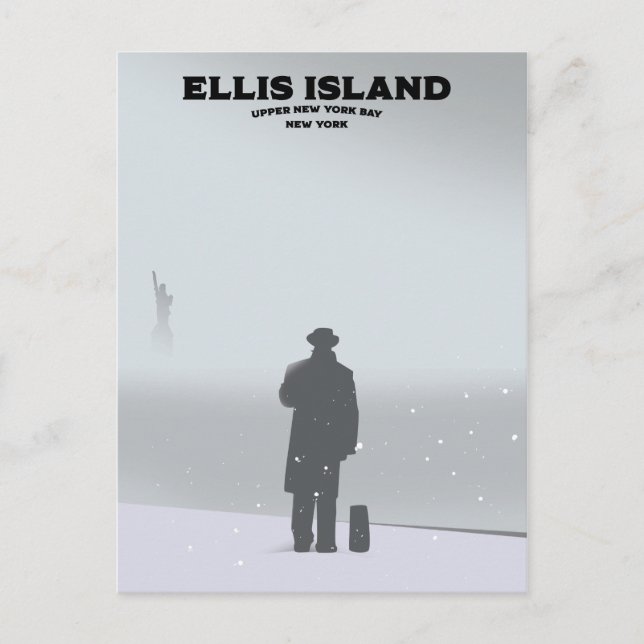 Cartão Postal Ellis Island New York NYC (Frente)