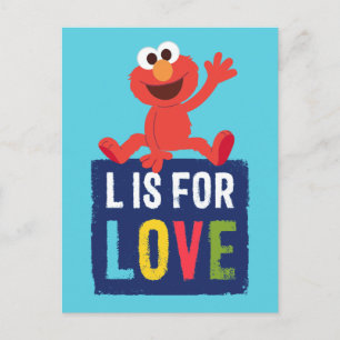 Cartão Postal Elmo   L é de Amor