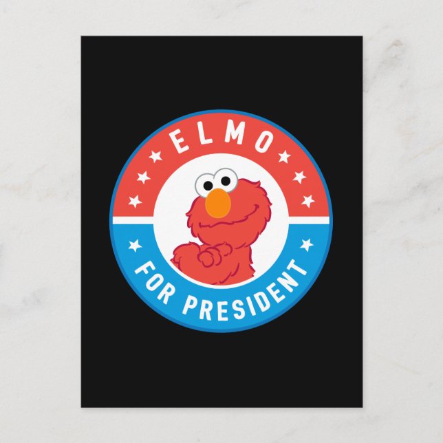 Cartão Postal Elmo para Presidente Crachá (Frente)