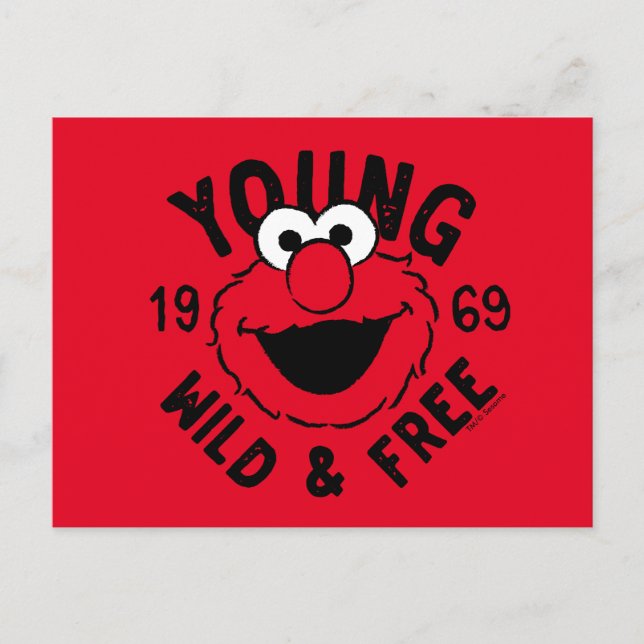 Cartão Postal Elmo Skate Logo - Young, Wild & Free 1969 (Frente)