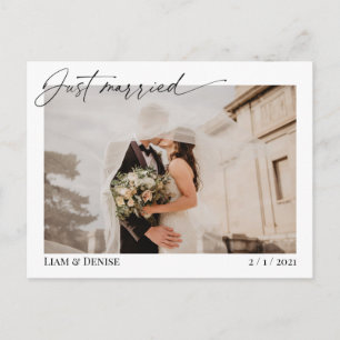 Cartão Postal Elopeamento de Anúncio de Casamento de Script de r