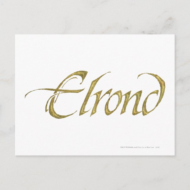 Cartão Postal ELROND™ Name Textured (Frente)