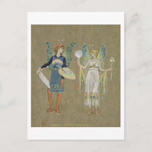 Cartão Postal Elves e Fairy Painters, do "Snowman" 1899