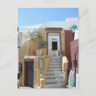 Cartão Postal Em casa em Santorini