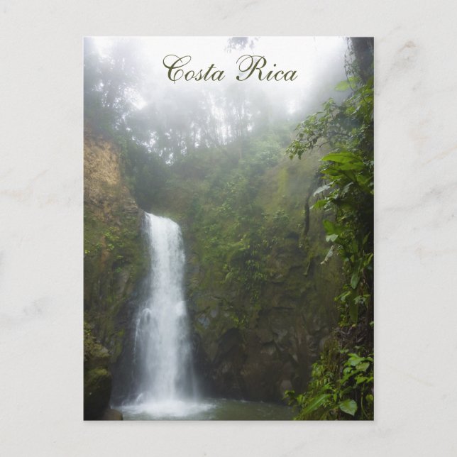 Cartão postal em cascata da Costa Rica (Frente)