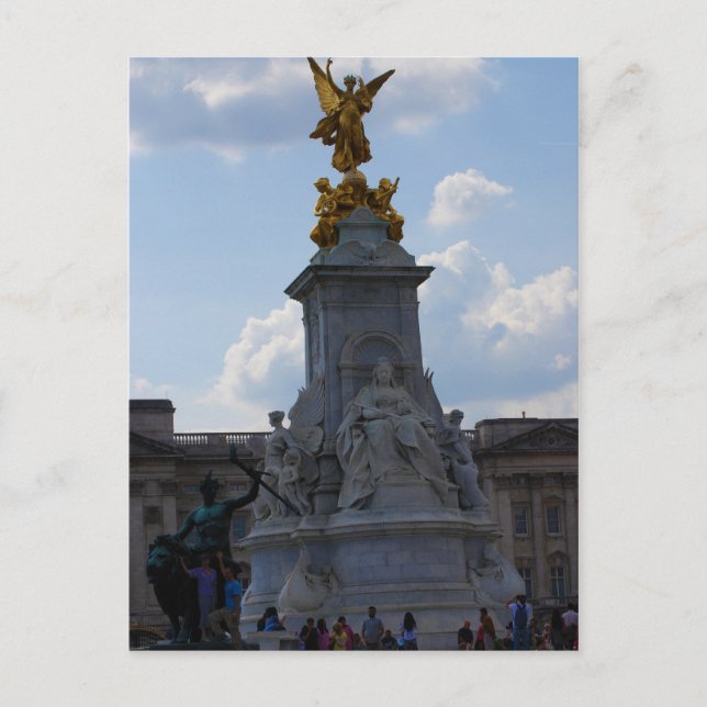 Cartão Postal Em frente ao Palácio de Buckingham (Frente)