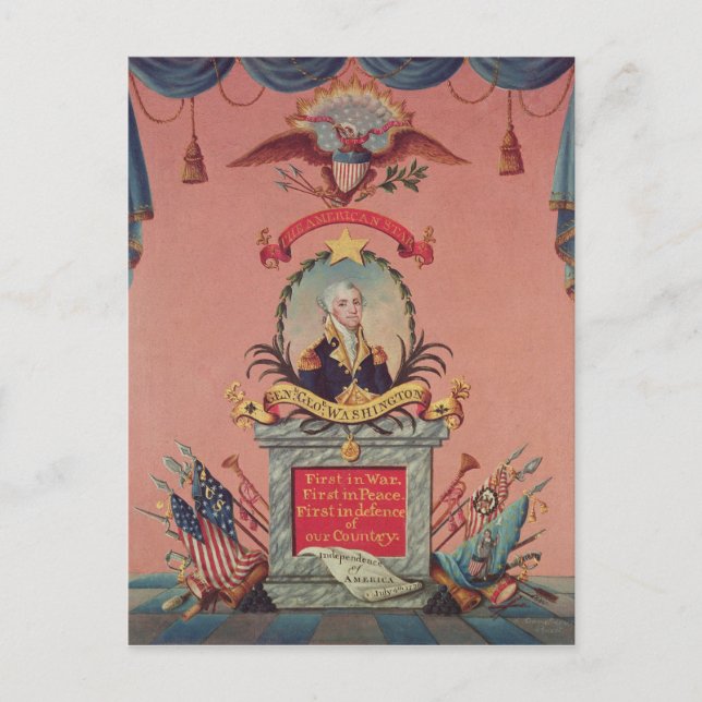 Cartão Postal Em Louvor a George Washington (Frente)
