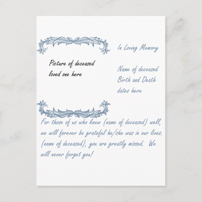 Cartão Postal Em memória de amor (Frente)