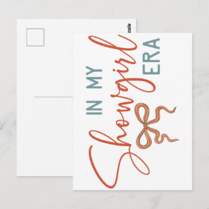 Cartão Postal Em Minha Era de Showgirl ERA Coquette Bow