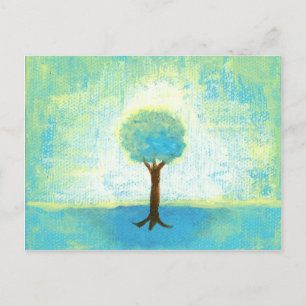 Cartão Postal Em Pé Na Luz Da Pintura Original
