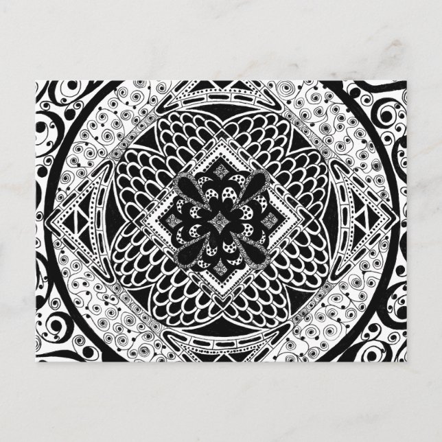 Cartão Postal em preto e branco (Frente)