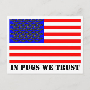 Cartão Postal Em Pugs Confiamos