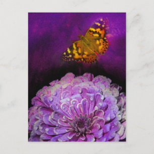 Cartão Postal Em Roxo