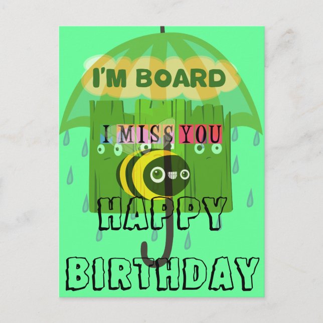 Cartão Postal Em termos gerais, sinto sua falta: Texto Inspiraci (Frente)