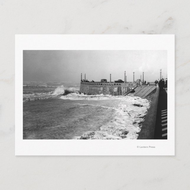 Cartão Postal Em terra firme, Oregon Sou Wester Wave e Turnround (Frente)