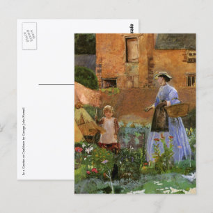 Cartão Postal Em um Jardim em Cookham por George John Pinwell