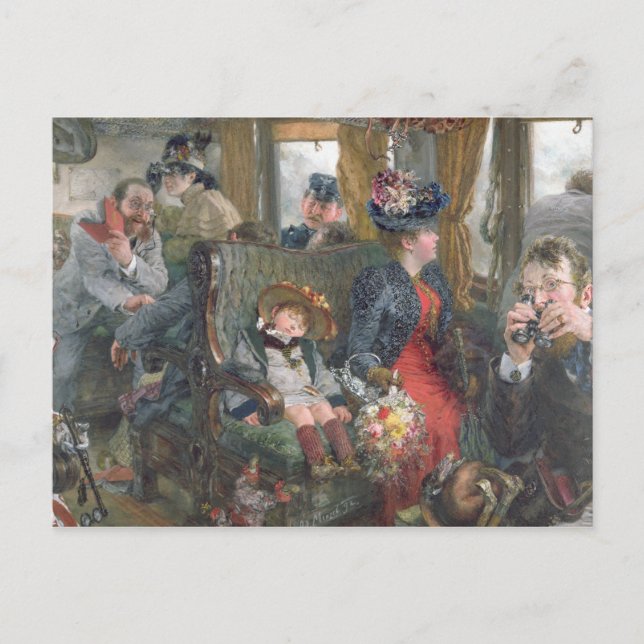 Cartão Postal Em uma jornada ao belo campo, 1892 (Frente)