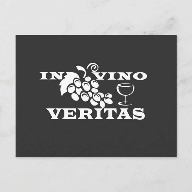 Cartão Postal Em vino veritas (Frente)