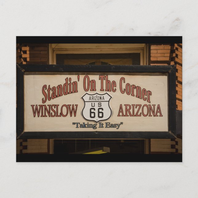 Cartão Postal Em Winslow, AZ. (Frente)