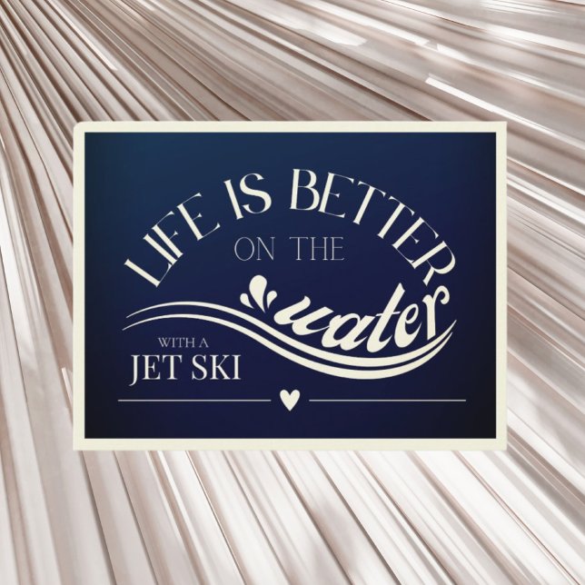 Cartão Postal Embarcação de caiaque de esqui a jato personalizáv (Criador carregado)