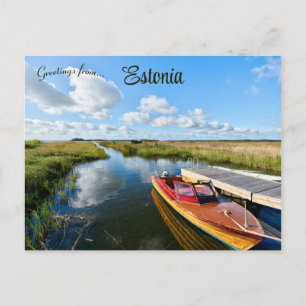 Cartão Postal Embarcação encaixada em Muhu, Estônia