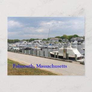 Cartão Postal Embarcações atracadas em Falmouth Massachusetts