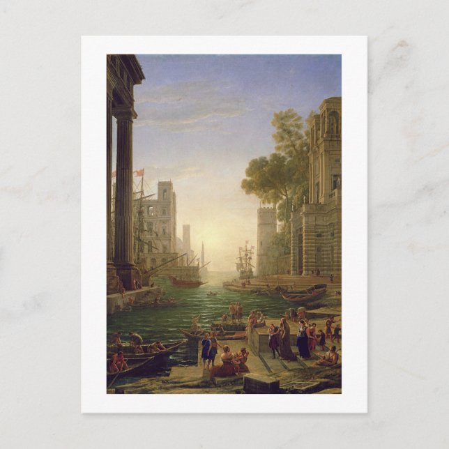 Cartão Postal Embarque de Santa Paula Romana em Ostia, 1637-39 (Frente)