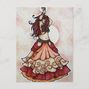 Cartão Postal Ember belly dance art