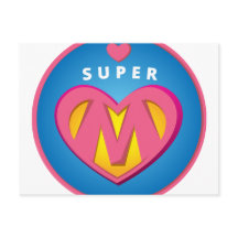 emblem de mãe super-heroína engraçada
