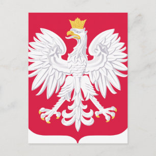Cartão Postal Emblem Polonês - Polônia Shield - Polska Herb Po
