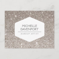 EMBLEMA BRANCA ELEGANTE NO Cartão-postal SILVER