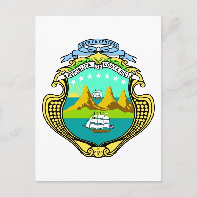 Cartão Postal emblema da costa rica (Frente)