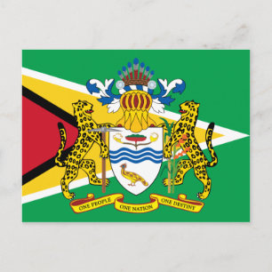 Cartão Postal emblema da guyana