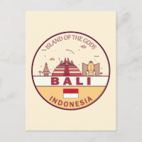 Emblema da paisagem urbana da cidade de Bali Indon