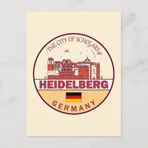 Cartão Postal Emblema da paisagem urbana da cidade de Heidelberg