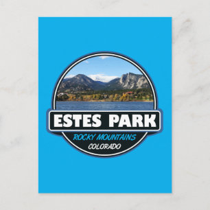 Cartão Postal Emblema de arte de viagem Estes Park Colorado