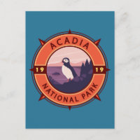 Emblema de Bússola Retro do Parque Nacional de Aca