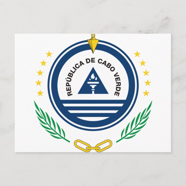 Cartão Postal Emblema de Cabo Verde Brasão de Cabo Verde (Frente)