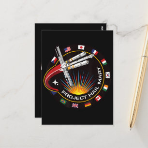 Cartão Postal Emblema de Missão Espacial