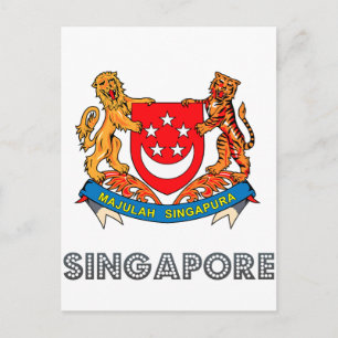 Cartão Postal Emblema de Singapura
