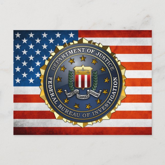 Cartão Postal Emblema do FBI (Frente)