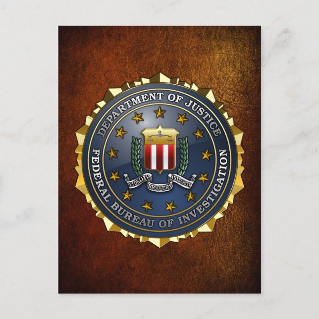 Cartão Postal Emblema do FBI (Frente)