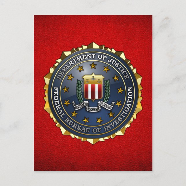 Cartão Postal Emblema do FBI (Frente)