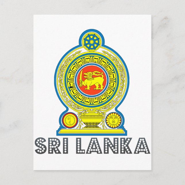 Cartão Postal Emblema do Sri Lanka (Frente)