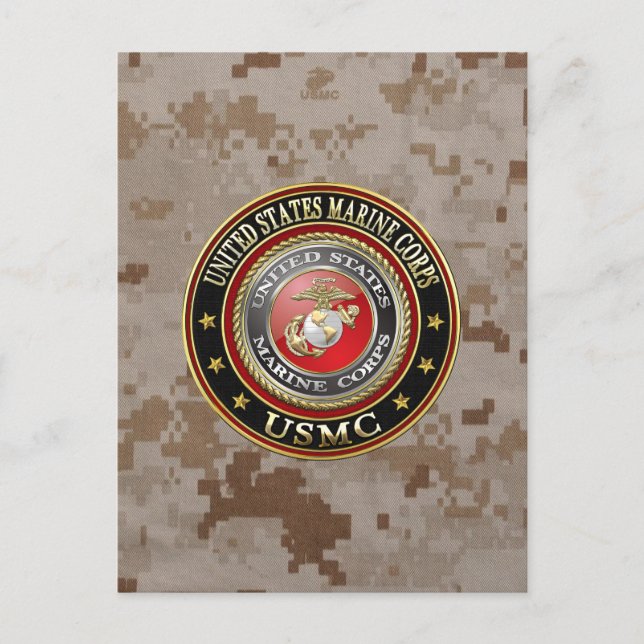 Cartão Postal Emblema do USMC [Edição Especial] [3D] (Frente)