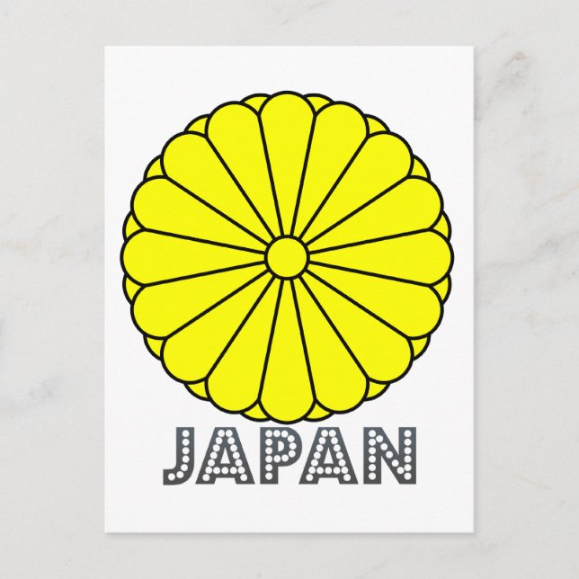 Cartão Postal Emblema Japonês (Frente)